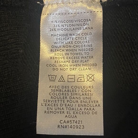 LOFT Black Sweater Beaded Peter Pan Collar Keyhole Back Size M - Picture 4 of 13